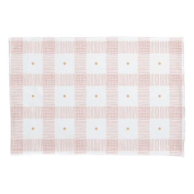 Plaid Pencil Strokes Pillowcase (Front)