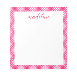 Plaid Personalized Notepad