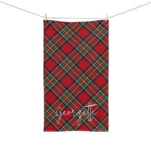 Plaid Personnalisé Rouge Vert Rustique Stewart Tar