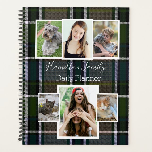 Plaid Photo Daily Planner - HAMbWG (Front)