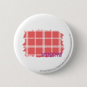 Plaid Pink 2 Inch Round Button