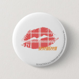 Plaid Pink 2 Inch Round Button