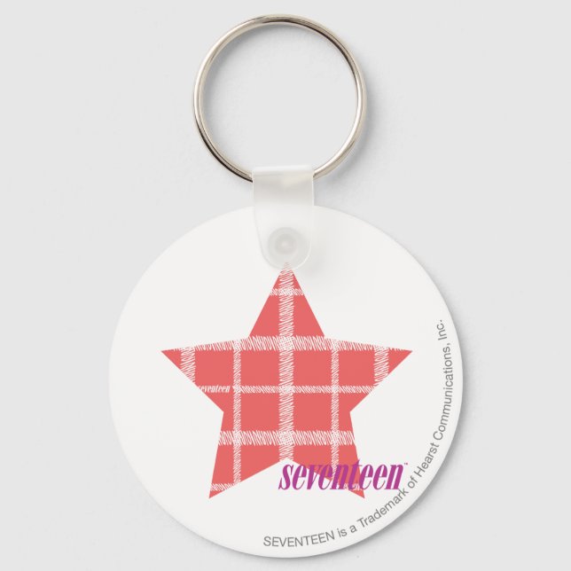 Plaid Pink 3 Keychain (Front)