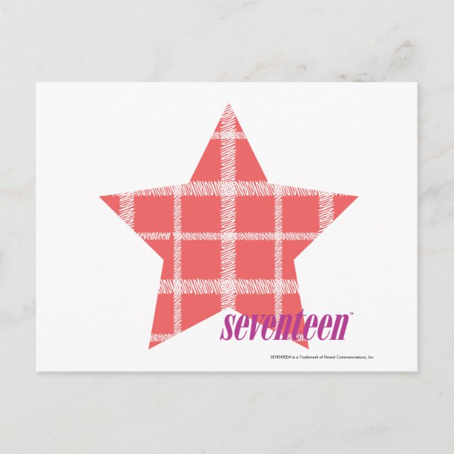 Plaid Pink 3 Postcard (Front)