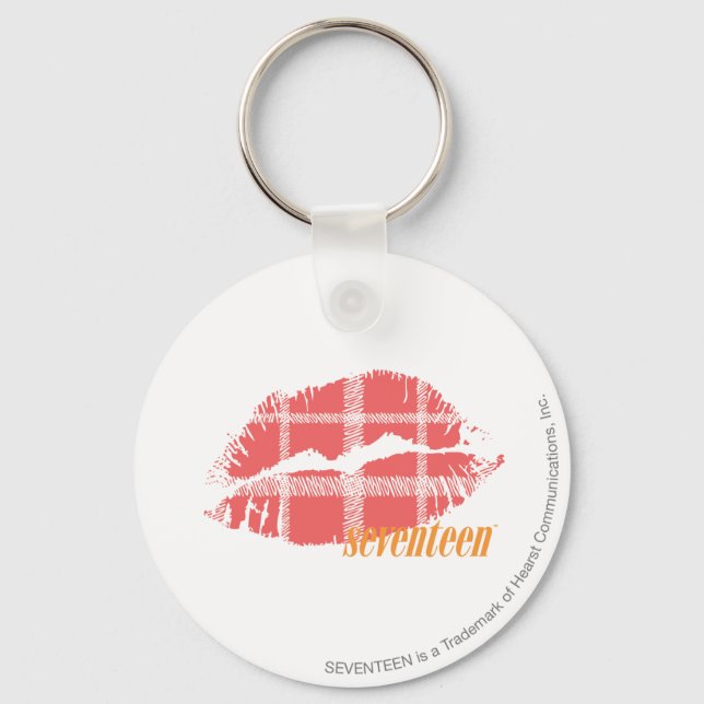 Plaid Pink Keychain (Front)