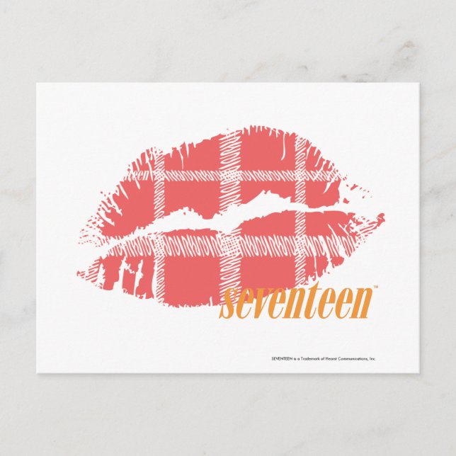 Plaid Pink Postcard (Front)