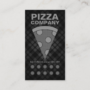 plaid pizza punch card
