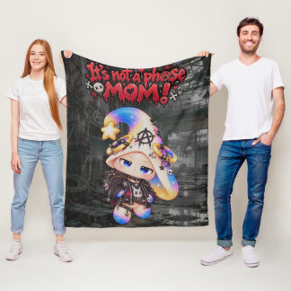 Plaid Polaire Zessi - It's Not A Phase Mom Fleece Blanket