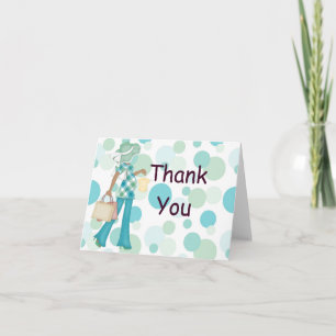 Plaid Polka Dot Thank You Notecard (AA)