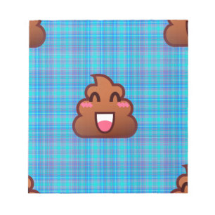 plaid poop emoji notepad
