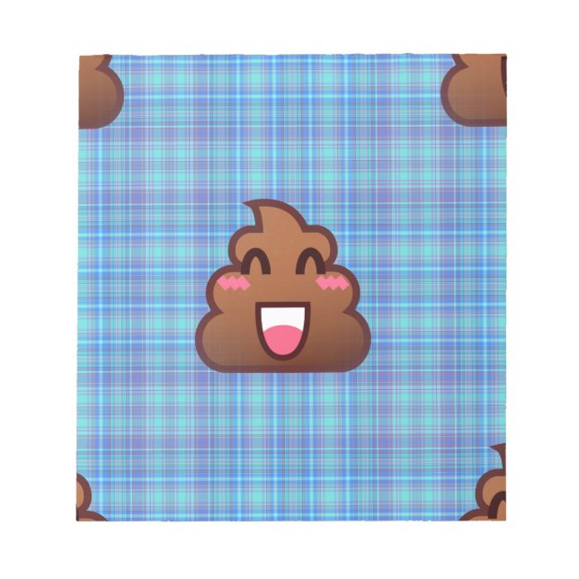 plaid poop emoji notepad (Front)