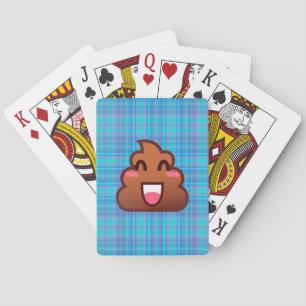 plaid poop emoji playing cards