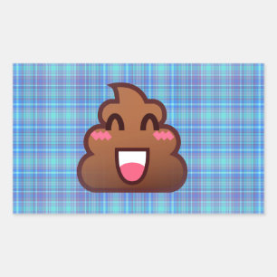 plaid poop emoji sticker
