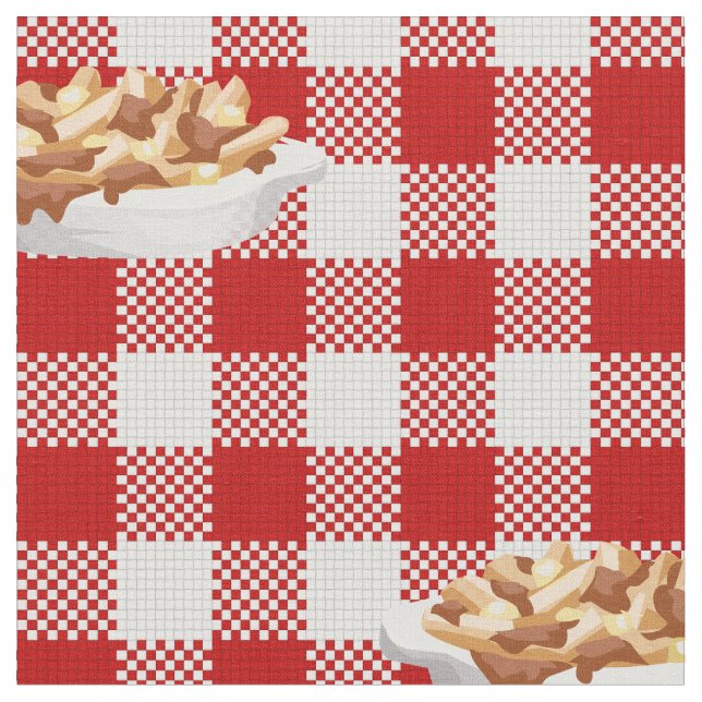 plaid poutine fabric (Close Up)