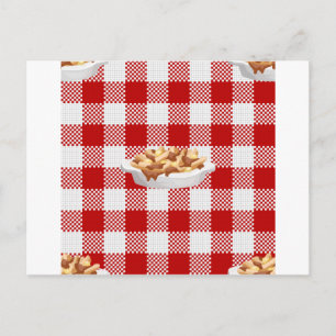 plaid poutine postcard