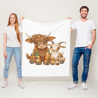 Plaid & Precious Pals Fleece Blanket