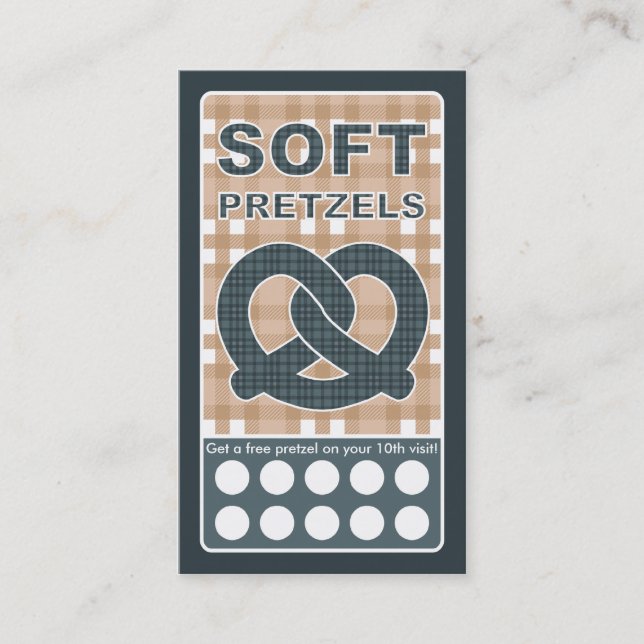 plaid pretzel loyalty card (Front)