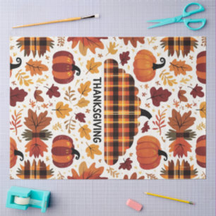 Plaid Pumpkin Parade Tissue Paper