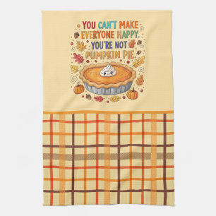 Plaid Pumpkin Pie Baking Funny Autumn Apron Kitchen Towel