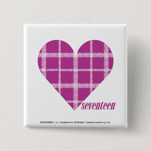 Plaid Purple 2 2 Inch Square Button