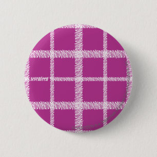 Plaid Purple 2 Inch Round Button
