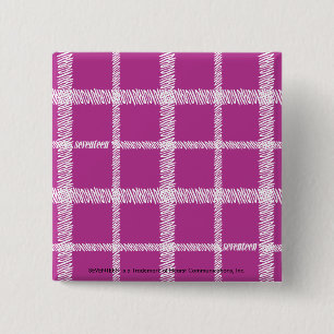 Plaid Purple 2 Inch Square Button