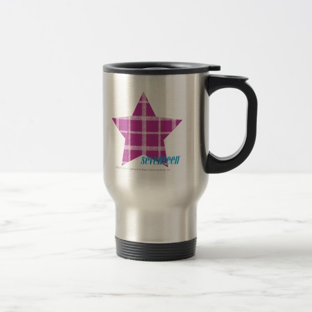 Plaid Purple 3 Travel Mug (Right)