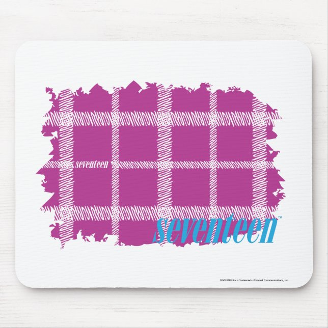 Plaid Purple 4 Mouse Pad (Front)