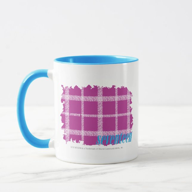 Plaid Purple 4 Mug (Left)
