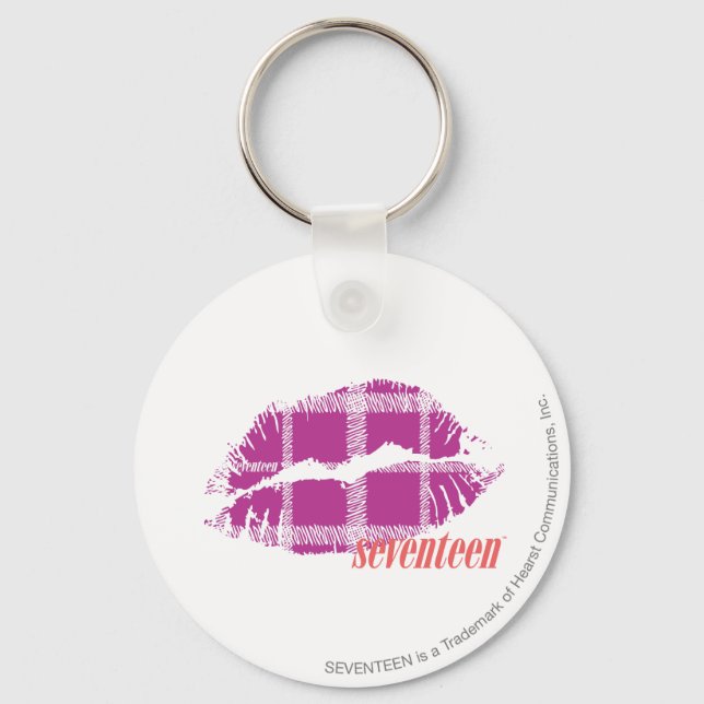 Plaid Purple Keychain (Front)