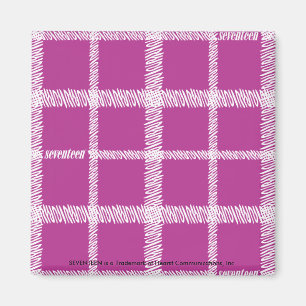 Plaid Purple Magnet