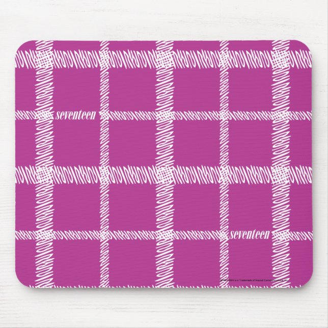 Plaid Purple Mouse Pad (Front)