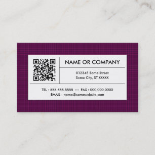 plaid QR code Business Card