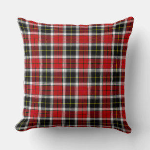 Plaid Red Brown Checks Pattern-52626 Throw Pillow