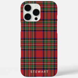 Plaid Red Chequered Country Stewart Tartan iPhone 16 Pro Max Case