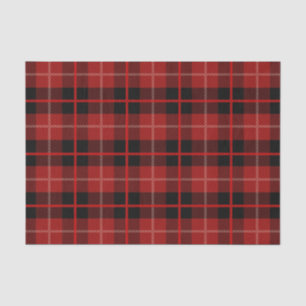 Plaid red Christmas vintage tissue paper 