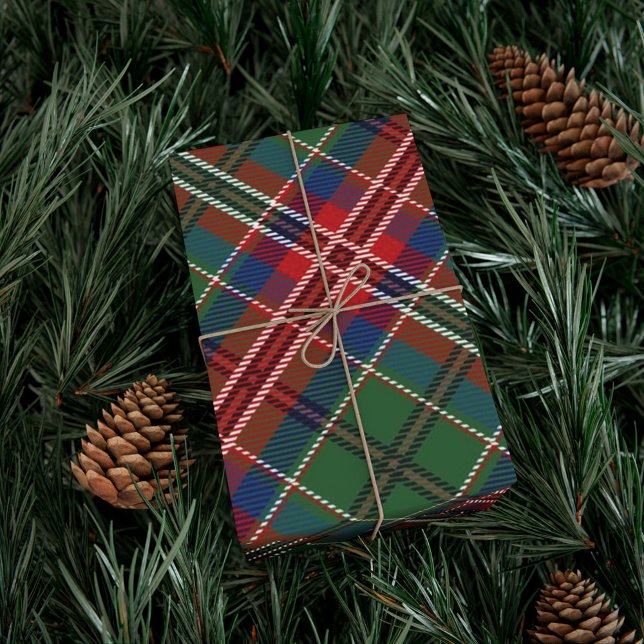 Plaid Red Green Rustic Clan MacCulloch Tartan Wrapping Paper (Plaid Red Green Check Clan MacCulloch Wrapping Paper)