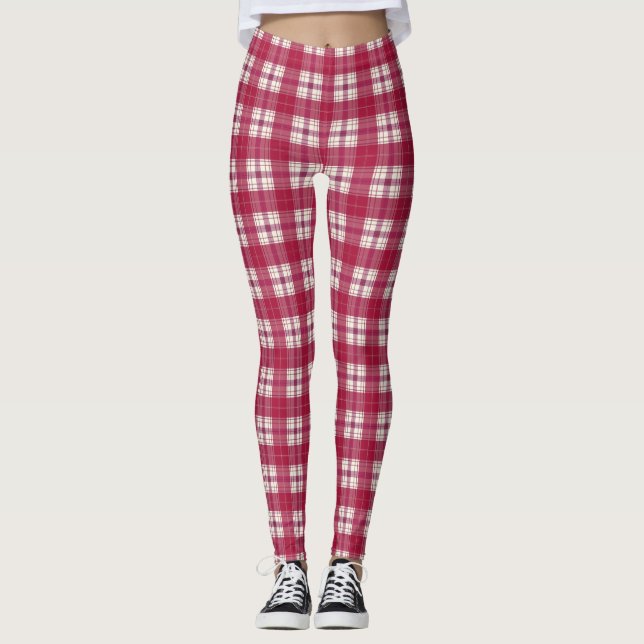 plaid red leggings (Front)
