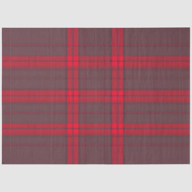 Plaid Red Traditional Tartan Modern Collection Tissue Paper (Front)