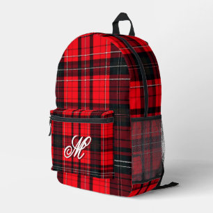 Plaid Red Traditional Tartan Popular Collection Printed Backpack