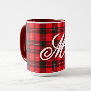 Plaid Red Traditional Tartan Trendy Collection Mug