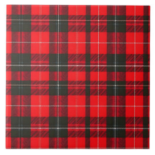 Plaid Red Traditional Tartan Trendy Collection Tile
