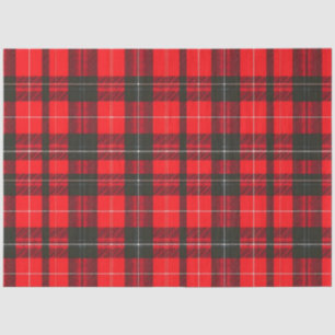 Plaid Red Traditional Tartan Trendy Collection Tissue Paper