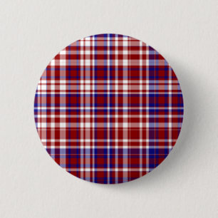 Plaid,Red,White,Blue Coll. 01-BUTTON 2 Inch Round Button