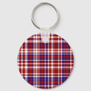 Plaid,Red,White,Blue Coll. 01-KEYCHAIN Keychain