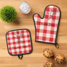 Plaid Red & White Custom Name Gift