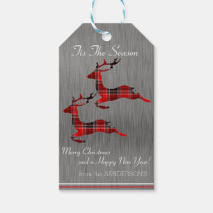Plaid Reindeer Gift Tags