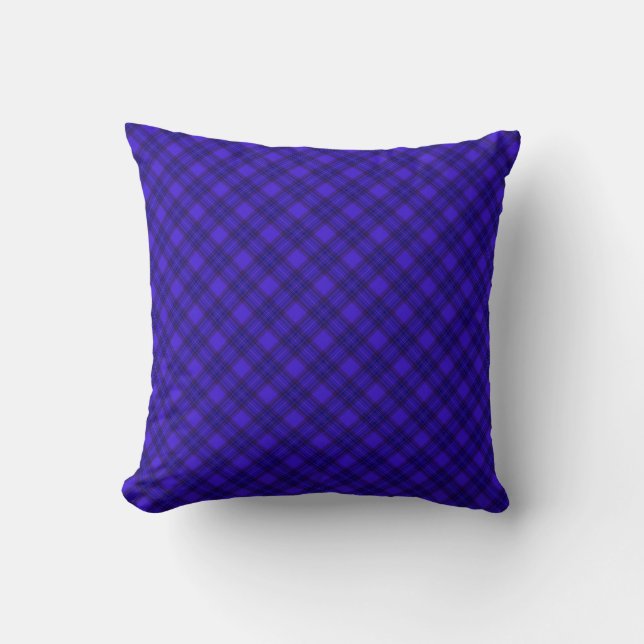 Plaid retro throw pillow (Front)