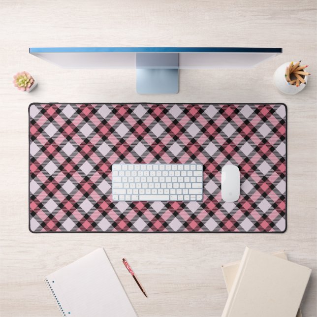 Plaid rose et noir (Bureau 1)