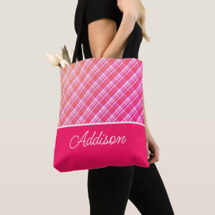 Plaid Rose Et Sac fourre-tout De Tailles